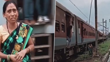 'This Is the India I Want To Live In': Netizens Express Joy After Viral Video Shows Guard Stopping Train To Help Woman Who Got Down To Buy Milk but Missed Boarding It Again