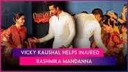 &lsquo;Chhaava&rsquo; Trailer Launch: Vicky Kaushal Helps Injured Rashmika Mandanna As She Hops On-Stage at Event