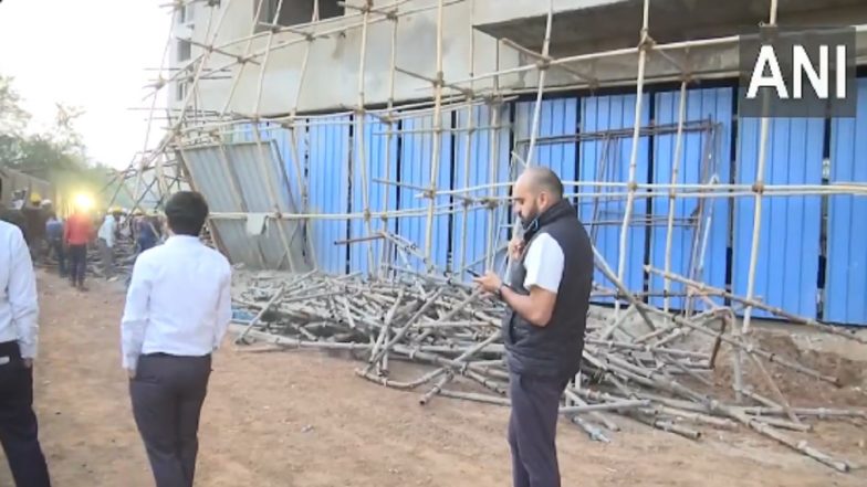 Building Collapse in Raipur: 2 Killed, Several Injured After Parts of Under-Construction Building Collapses in Chhattisgarh (Watch Video)