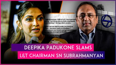 Deepika Padukone Slams L&T Chairman SN Subrahmanyan’s 90-Hour Workweek Remarks