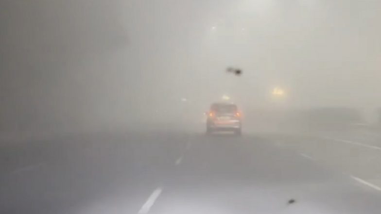 Delhi Weather Update: Dense Fog Shrouds National Capital As Cold Wave Grips City; Air Quality Remains in ‘Very Poor’ Category (Watch Video)