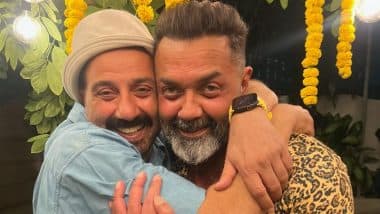 Bobby Deol Birthday: Sunny Deol Wishes His ‘Little Brother’ With an Adorable Hug in Special Post, Says ‘My Lord Bobby’ (View Pic)