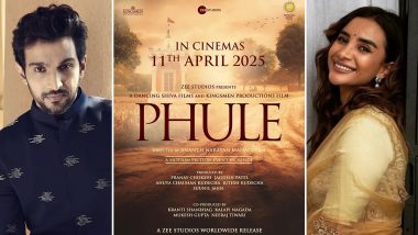 ‘Phule’ Release Date: Pratik Gandhi and Patralekhaa Bring the Story of Mahatma Phule and Savitribai Phule to Theatres on April 11 (View Poster)