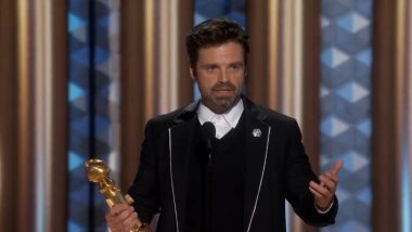 Golden Globe Awards 2025: Sebastian Stan Wins Best Actor for ‘A Different Man’ and Dedicates His Victory to Stepfather, Says ‘Thank You for Being a Real Man’ (Watch Video)