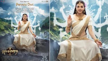 ‘Kannappa’: Kajal Aggarwal Unveils Her Divine Look As Parvati Devi in New Film With Akshay Kumar and Prabhas (View Poster)