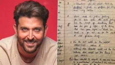 ‘Kaho Na Pyaar Hai’ Clocks 25 Years: Hrithik Roshan Shares Personal Notes and Memories From His Debut Film (View Post)