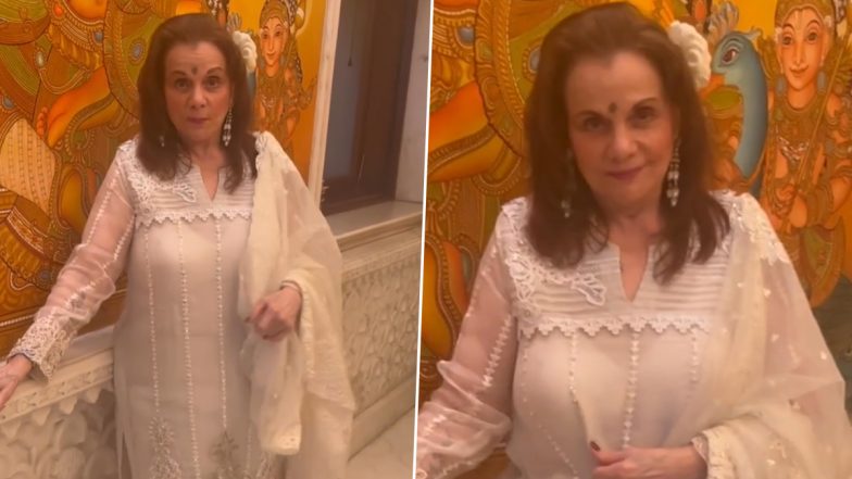 Veteran Actress Mumtaz Dazzles in White Salwar Kurta, Promises to Wear Saree for Fans in Next Post (Watch Video)