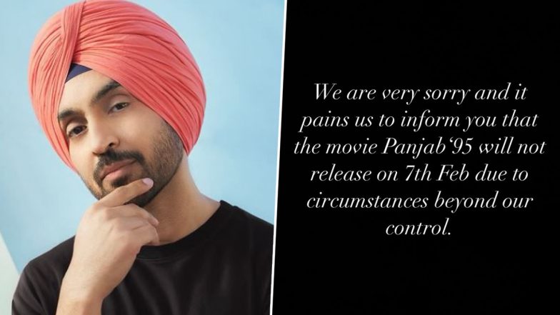 ‘Punjab 95’ Release Date: Diljit Dosanjh Announces Delay in Biopic on Sikh Activist Jaswant Singh Khalra; Actor Writes ‘Circumstances Beyond Our Control’ (View Post)