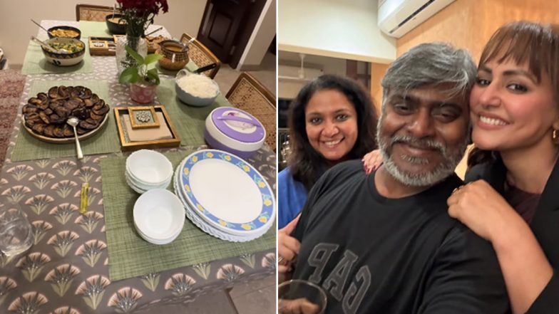 ‘Griha Laxmi’ Star Hina Khan Enjoys Bengali Food at Co-Actor Dibyendu Bhattacharya’s Home, Calls It a ‘Memorable Dinner Night’ (View Pics)