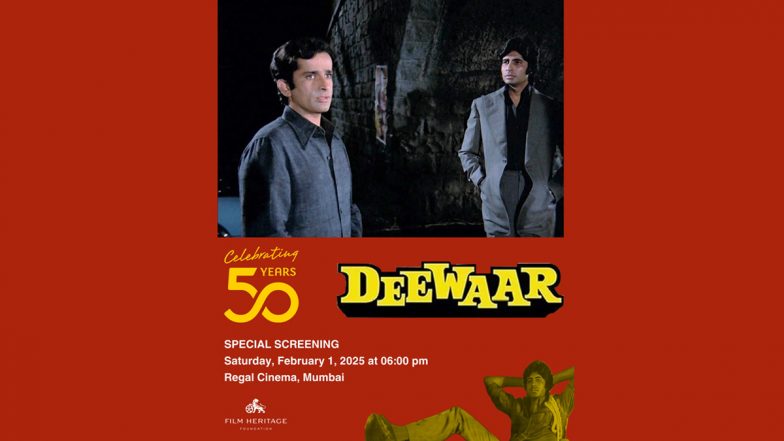 ‘Deewaar’: Amitabh Bachchan and Shashi Kapoor’s Iconic Film Returns to the Big Screen for Its 50th Anniversary