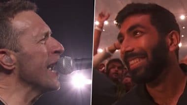 Coldplay Ahmedabad Concert: Chris Martin Dedicates Heartfelt Song to Jasprit Bumrah, Calls Him ‘Best Bowler’ (Watch Video)