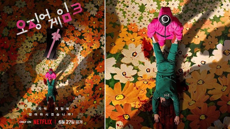 ‘Squid Game Season 3’ Motion Poster: Young-hee and Cheol-su Loom Over the Deadly Finale, Series Set to Premiere on Netflix on June 27, 2025 (Watch Video)