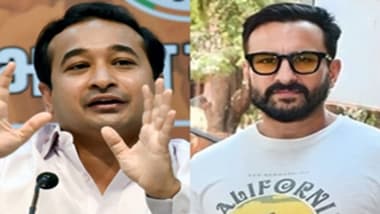 Saif Ali Khan Stabbing: BJP Leader Nitesh Rane Raises Doubts Over Attack on Bollywood Star, Asks ‘Was He Really Stabbed With Knife or Was It Just an Act’