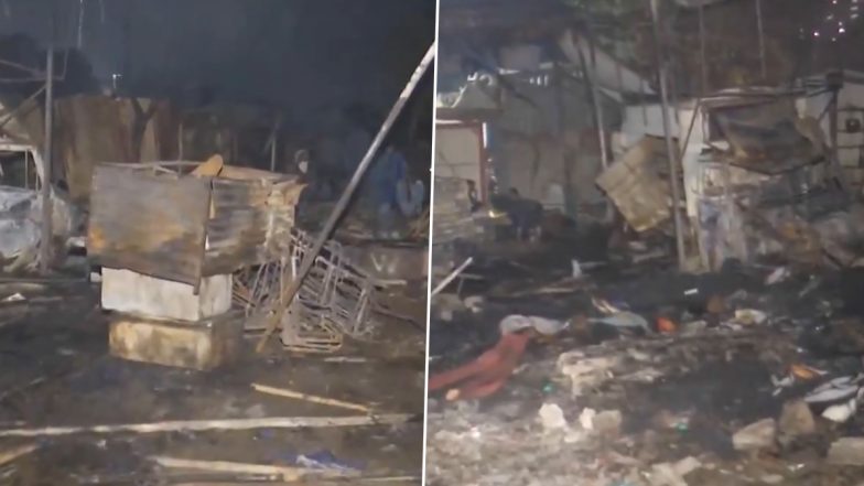 Mumbai Fire: Massive Blaze Erupts in Slum Area of Goregaon, No Injuries Reported; Video Shows Clouds of Smoke Emanating