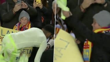 Lamine Yamal Showcases Heartfelt Gesture Handing Over His Jersey to Kid in Stands After Valencia vs Barcelona Copa del Rey 2024-25 Quarterfinal Match (See Pics)