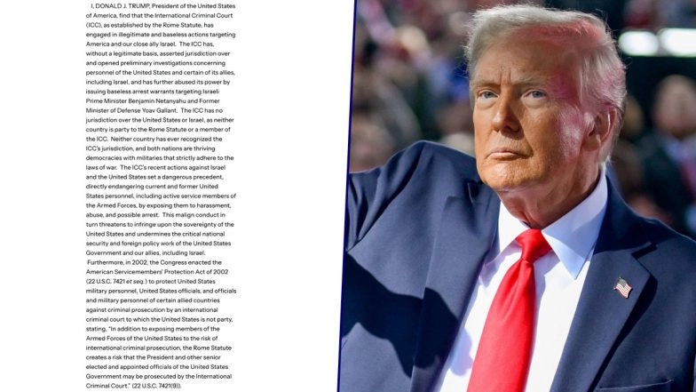 Donald Trump Slaps Sanctions on ICC, Signs Executive Order To Eradicate ‘Anti-Christian Bias’