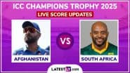 Afghanistan vs South Africa Live Score Updates of ICC Champions Trophy 2025: Get AFG vs SA Toss Winner Result, Live Commentary and Full Scorecard Online of CT Match