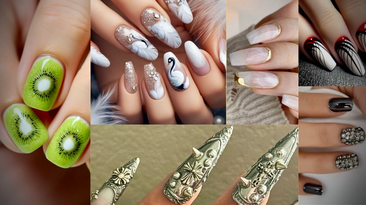 Best 2025 Nail Trends: Feather Nail Art, Heavy Metals, Circular Motifs and  More, Top Manicure Ideas To Try RN! | LatestLY