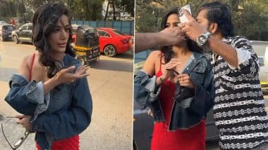 Poonam Pandey SHOCKED After Male Fan Tries To Kiss Her While Taking Selfie; ‘Wah Kya Acting Hai’! Netizens Claim Viral Clip Is Scripted (Watch Video)