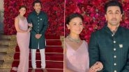 Aadar Jain-Alekha Advani Wedding: Power Couple Ranbir Kapoor and Alia Bhatt Stun in Traditional Ensembles As They Arrive To Bless the Couple (Watch Video)