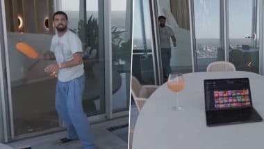 Drake Throws Slipper at Drone Spying on Him Surfing Gambling Sites in Viral Video; Internet Calls It ‘Staged’ – WATCH