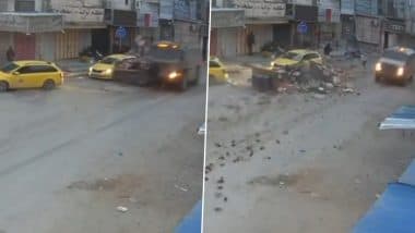 Palestine: Israeli Army Truck Deliberately Runs Over Vegetable Cart During Raid in Tulkarm, Video Goes Viral