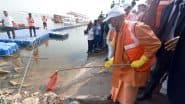 Maha Kumbh Mela 2025 Concludes: UP CM Yogi Adityanath Launches Cleanliness Drive at Triveni Sangam After Culmination of Mahakumbh in Prayagraj (See Pics)