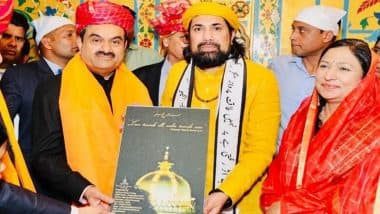 Adani Group Chairman Gautam Adani, Along With His Family, Offers ‘Chadar’ at Ajmer Sharif Dargah and Prays for Everyone’s Prosperity and Well-Being (See Pic and Video)