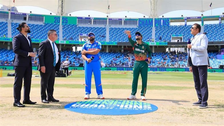 India vs Bangladesh ICC CT 2025 Toss Report & Playing XI: Bangladesh Opts To Bat, Team India Recall Mohammed Shami, Ravindra Jadeja In Starting 11 Replacing Arshdeep Singh and Varun Chakaravarthy