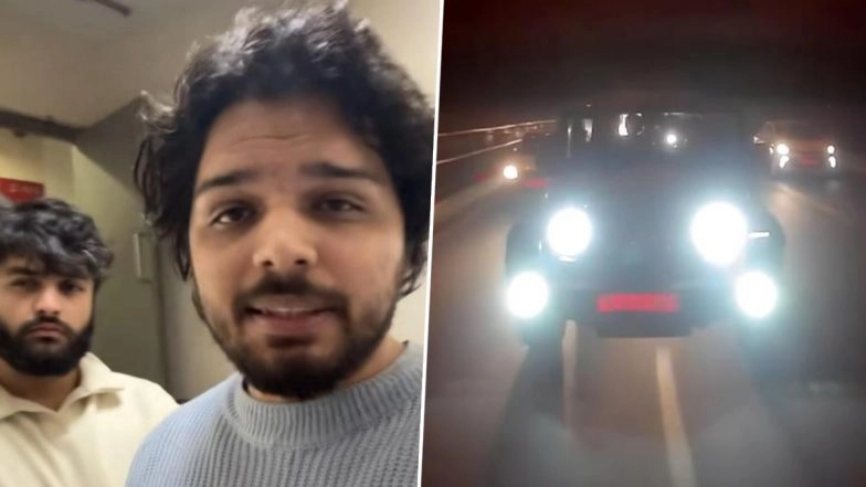 Shocking! YouTuber Lakshay Chaudhary Claims 8-10 Goons Including Aman Baisla and Harsh Vikal Tried To &lsquo;Murder&rsquo; Him, Chased His Car on Delhi-Noida Road With Weapons (Watch Videos)