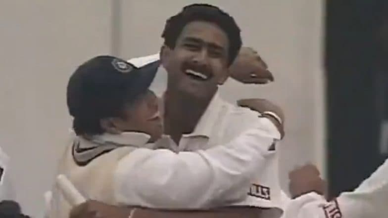 On This Day in 1999: Anil Kumble's 10-Wicket Haul in An Innings Help India Cricket Team Beat Pakistan (Watch Video)