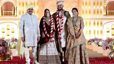 Jeet Adani and Diva Shah Wedding: At His Son’s Marriage, Billionaire Gautam Adani Commits to ‘Seva’ With INR 10,000 Crore Social Donation (See Pics)