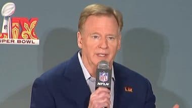 NFL Commissioner Roger Goodell Ridicules Public Perception of ‘Referees Favouring Chiefs’ Theory Ahead of Super Bowl 2025 (Watch Video)