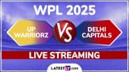 UP Warriorz vs Delhi Capitals WPL 2025 Free Live Streaming Online: Watch TV Telecast of UPW-W vs DC-W Women's Premier League T20 Cricket Match on Star Sports and JioHotstar Online