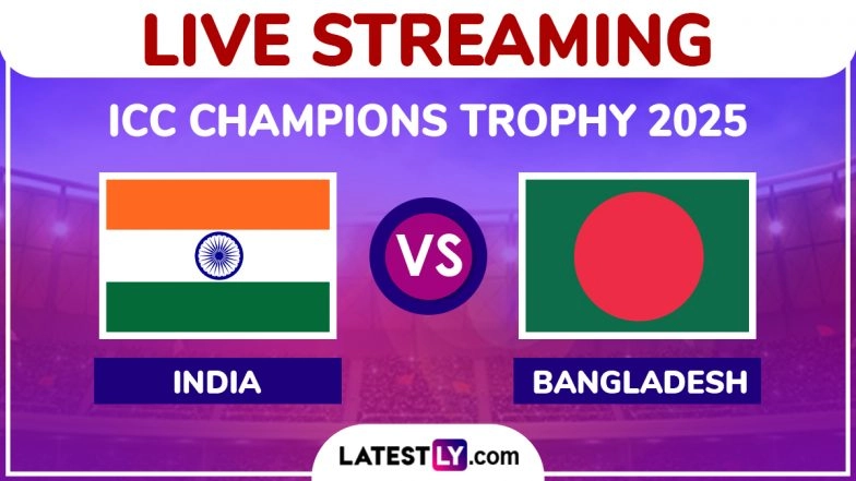 India vs Bangladesh Free Live Streaming Online, ICC Champions Trophy 2025: How To Watch IND vs BAN CT Cricket Match Live Telecast on TV?