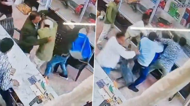 Mirzapur: 2 Goons Attack Businessman and Associates With Shovel Inside Shop in UP’s Vindhyachal, Police Respond After Video Goes Viral