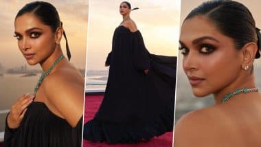 Deepika Padukone Stuns in Black Gown Paired With Massive 63.76-Carat Necklace at Cartier’s 25th Anniversary Celebration in Dubai (See Photos)