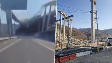 South Korea Bridge Collapse: 3 Killed, 5 Injured After Highway Construction Site Collapses at Cheonan; Disturbing Videos Surface