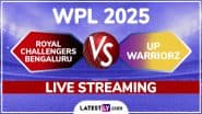 Royal Challengers Bengaluru vs UP Warriorz WPL 2025 Free Live Streaming Online: Watch TV Telecast of RCB-W vs UPW-W Women's Premier League T20 Cricket Match on Star Sports and JioHotstar