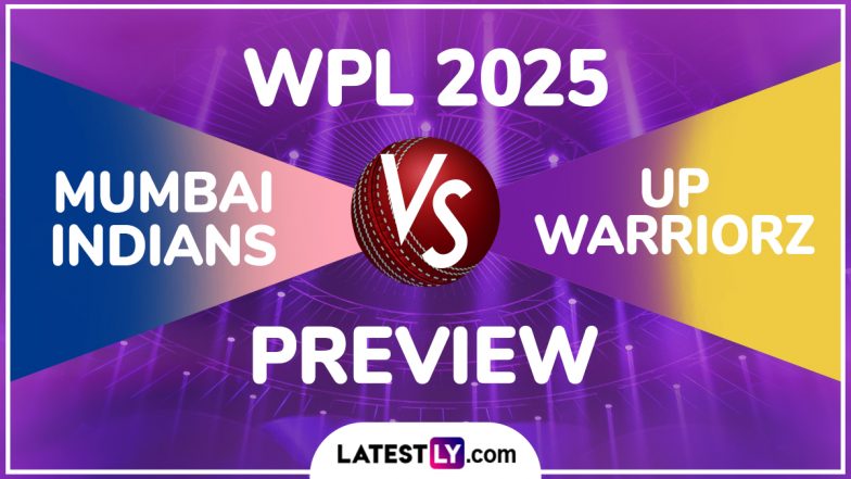 MI-W vs UPW-W WPL 2025 Preview: Likely Playing XIs, Key Battles, H2H and More About Mumbai Indians vs UP Warriorz Women's Premier League Match in Bengaluru