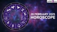 26 February 2025 Horoscope: What Is the Zodiac Sign of People Celebrating Birthday Today? Know the Sun Sign, Lucky Colour and Number Prediction