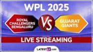 Royal Challengers Bengaluru vs Gujarat Giants WPL 2025 Free Live Streaming Online: Watch TV Telecast of RCB-W vs GG-W Women's Premier League T20 Cricket Match on Star Sports and JioHotstar Online