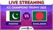 Pakistan vs Bangladesh Free Live Streaming Online, ICC Champions Trophy 2025: How To Watch PAK vs BAN CT Cricket Match Live Telecast on TV?