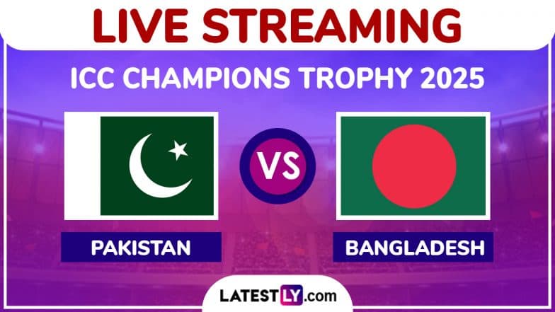 Pakistan vs Bangladesh Free Live Streaming Online, ICC Champions Trophy 2025: How To Watch PAK vs BAN CT Cricket Match Live Telecast on TV?