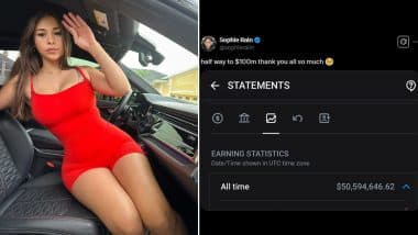 Sophie Rain Confirms USD 50 Million in Net Profits From OnlyFans, Aims To Double It for ‘USD 100 Million Next Year,’ X Posts Go Viral