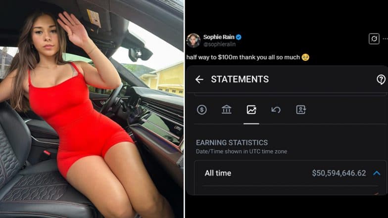 Sophie Rain Confirms USD 50 Million in Net Profits From OnlyFans, Aims To Double It for ‘USD 100 Million Next Year,’ X Posts Go Viral