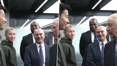 ‘Have You Got Good Chance?’: King Charles Questions Son Heung-min Ahead of Tottenham Hotspur vs Manchester United Premier League 2024-25 Match During Visit to Spurs Home Ground (Watch Video)