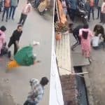 Deoria: Man Brutally Thrashes Elderly Woman and Youth in Public in Uttar Pradesh, Disturbing Video Surfaces