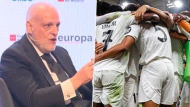 ‘Real Madrid is Cry Club’: La Liga President Javier Tebas Accuses Defending Champions of Spreading ‘Lies’ (Watch Video)  