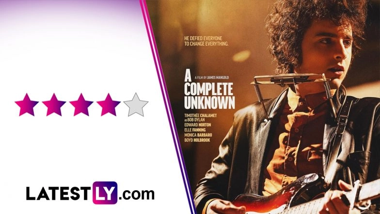 &lsquo;A Complete Unknown&rsquo; Movie Review: Timothee Chalamet Impresses Against All Odds in James Mangold&rsquo;s Riveting Bob Dylan Biopic (LatestLY Exclusive)